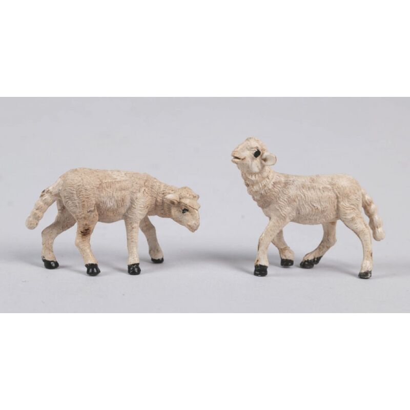 Moutons en pvc assortis - 6 cm