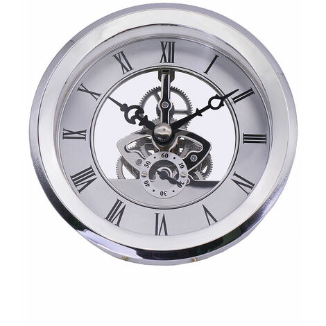 Mouvement d'horloge à engrenages en métal incrusté d'argent transparent de haute qualité de 103 mm de diamètre
