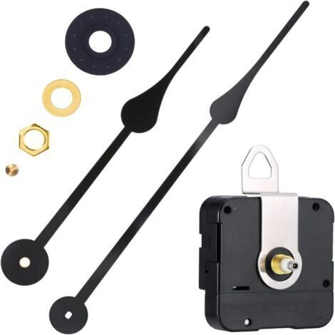 Mouvement d'horloge à quartz – Mécanisme de remplacement avec aiguilles – Compatible cadrans 56 cm – Plastique aluminium