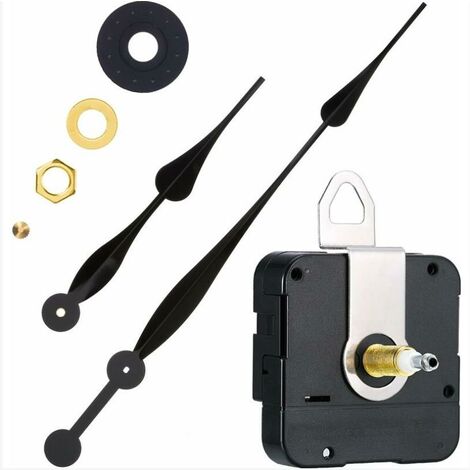 Mouvement d'horloge à quartz Mécanisme d'horloge de remplacement avec aiguilles longues de 30,5 cm pour horloges de bricolage