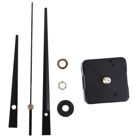 Mouvement d'horloge à quartz, mécanisme moteur avec aiguilles, kit de réparation DIY, pile non incluse, pour horloge murale.