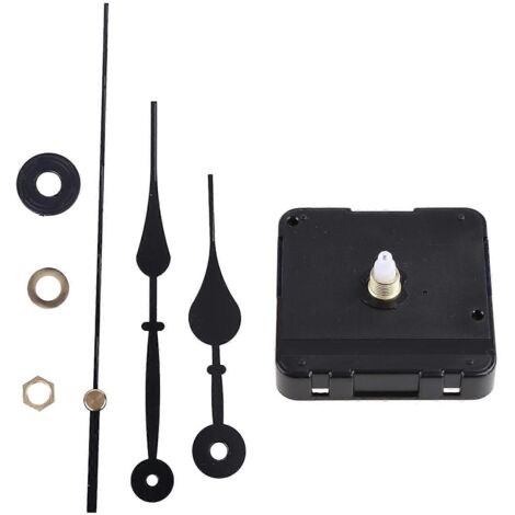 Mouvement d'horloge murale en quartz, mécanisme moteur avec aiguilles, kit de remplacement DIY à piles, adapté aux cadrans de 35 cm de diamètre.