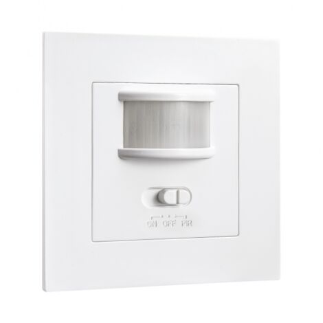 Mouvement infrarouge et capteur infrarouge move vi white portée 9m 160º ip20 8,2x8,2x5 cm coupure 7x7 cm durée et intensité réglables