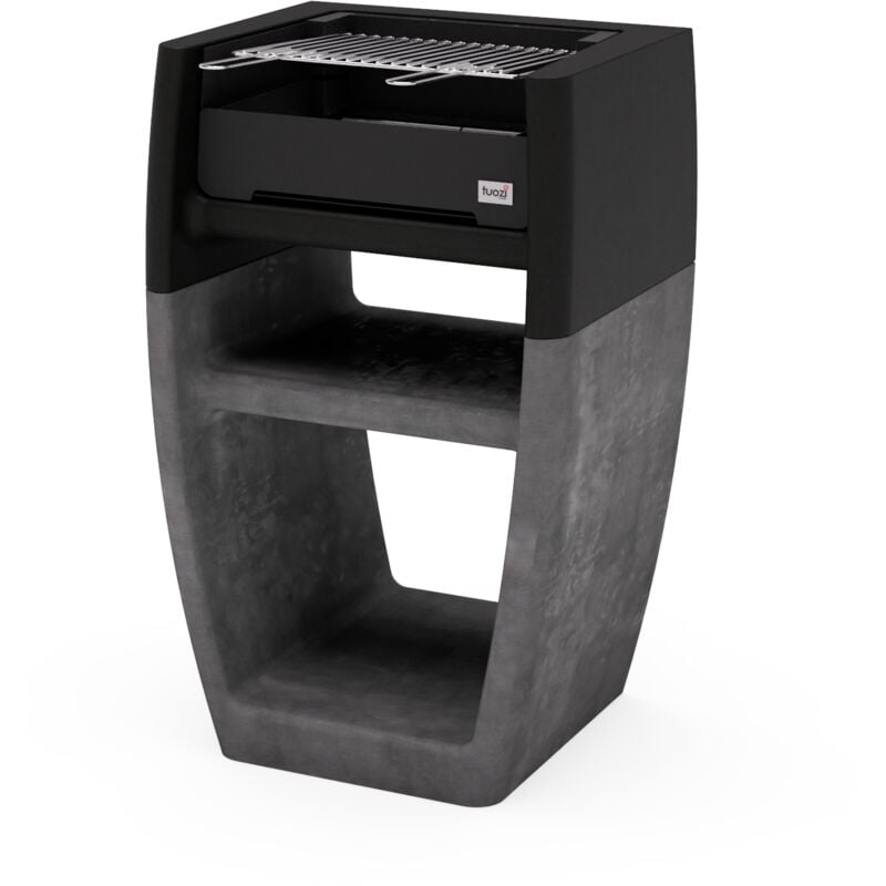 Maestro Ferretero - tuozi - Barbecue fixe pour bois et charbon modèle ego corta (Gris/Noir - 60 x 47 x 95 cm) ref: 8002 - Idéal terrasse et balcon