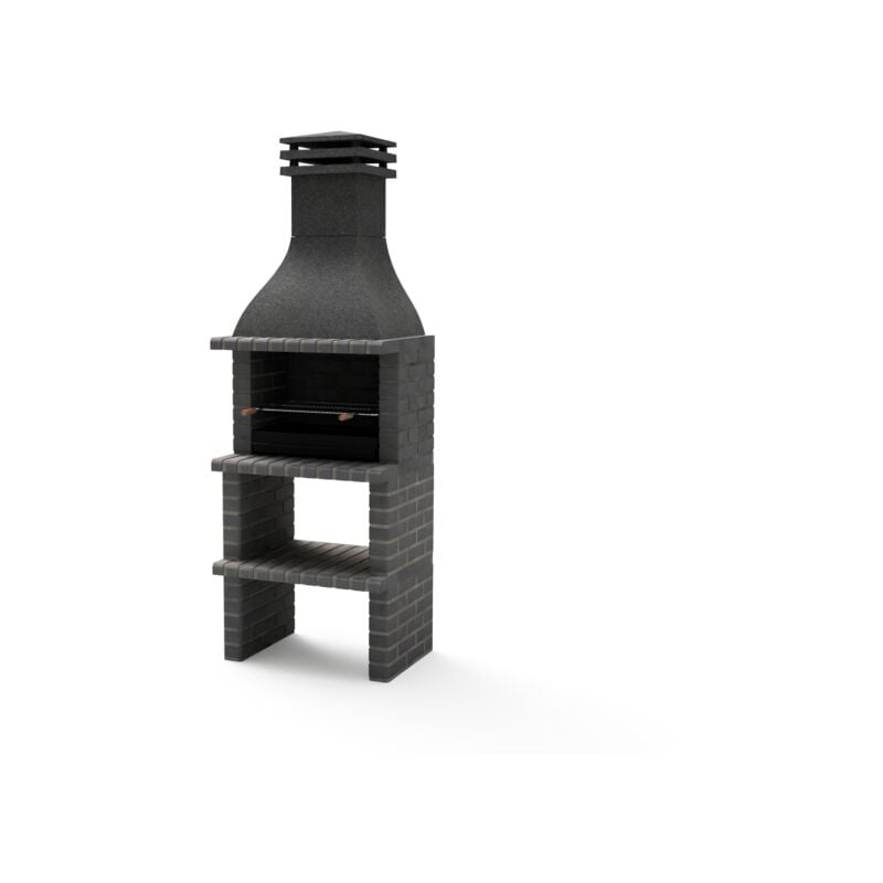 Maestro Ferretero - movelar - Barbecue préfabriqué à bois et charbon de bois Modèle taos plus (Gris Foncé - 76 x 58 x 214 cm) ref : M01141 - Usage