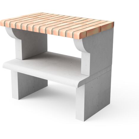 MOVELAR - Maipú Plus XL pour Barbecue en Béton Préfabriqué (Gris, orange - 86,5 x 58 x 58 cm) - Usage Extérieur