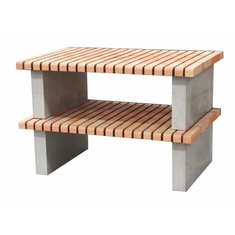 MOVELAR - Módulo Paella o Paellera para Barbacoa de Obra Prefabricada (Gris, naranja - 120 x 80 x 80 cm) - Uso en Exteriores