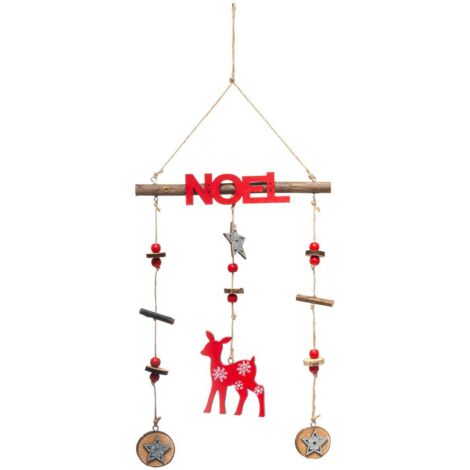 Móvil de Navidad de madera colgante 38 cm - Feeric lights & christmas