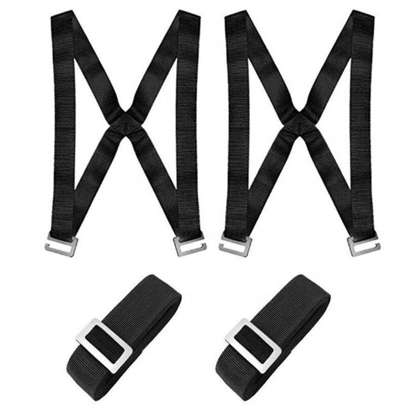 Moving Straps, Moving Straps Up to 360kg, Lifting Strap for Piano and Heavy Furniture, Black Carrying Strap Fontainebleau 2 Harnesses + 2 Straps