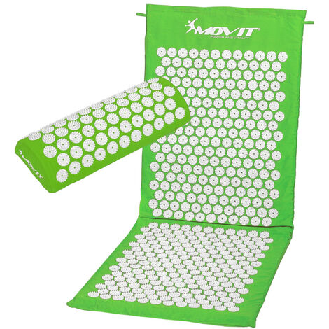 MOVIT® Akupressurmatte mit Kissen 130x50, grün