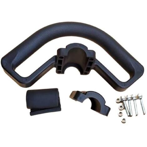 Mower mounting kit with screws, mower replacement handlebar, handle with shock-absorbing rubber sleeve