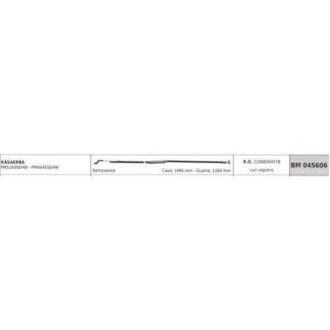 MOWOX cable cortacésped autopropulsado PM5160SEHW cable 1495mm vaina 1260mm con registro