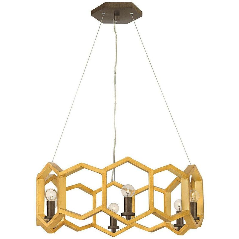 Elstead Lighting - Elstead Moxie - 6 Light Ceiling Pendant Gold, E14