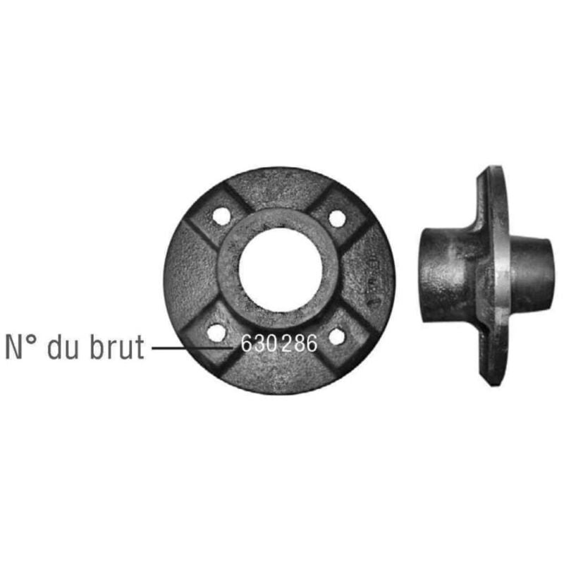 Moyeu Al-ko 850kg 4 Trous 100 n° 1 311 409 pour remorque