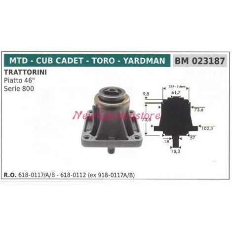 Moyeu de lame 46 pouces MTD tracteur de pelouse tondeuse plate