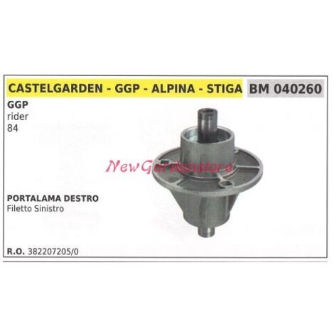 Moyeu de lame pour Rider 84 tracteur de pelouse tondeuse GGP 040260