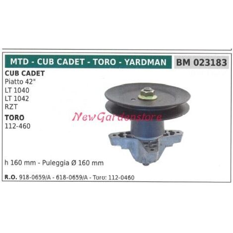 Moyeu de lame pour tracteur de pelouse tondeuse plate 42 pouces MTD 023183