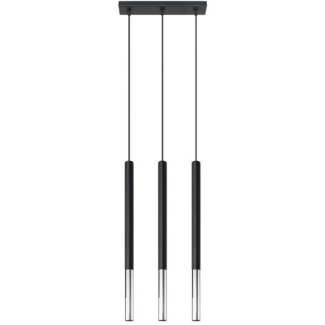 MOZAICA 3L black/chrome pendant lamp