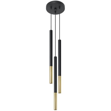 MOZAICA 3P black/gold suspension lamp