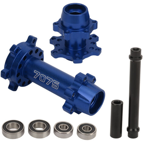 Mozzi ruota anteriore e posteriore esagonali in alluminio per moto LOSI 1/4 Promoto MX RC, modifica e miglioramento, blu