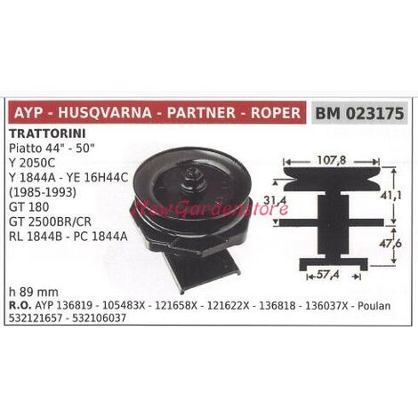 Mozzo portalama trattorino rasaerba tagliaerba piatto 44 50 AYP 023175