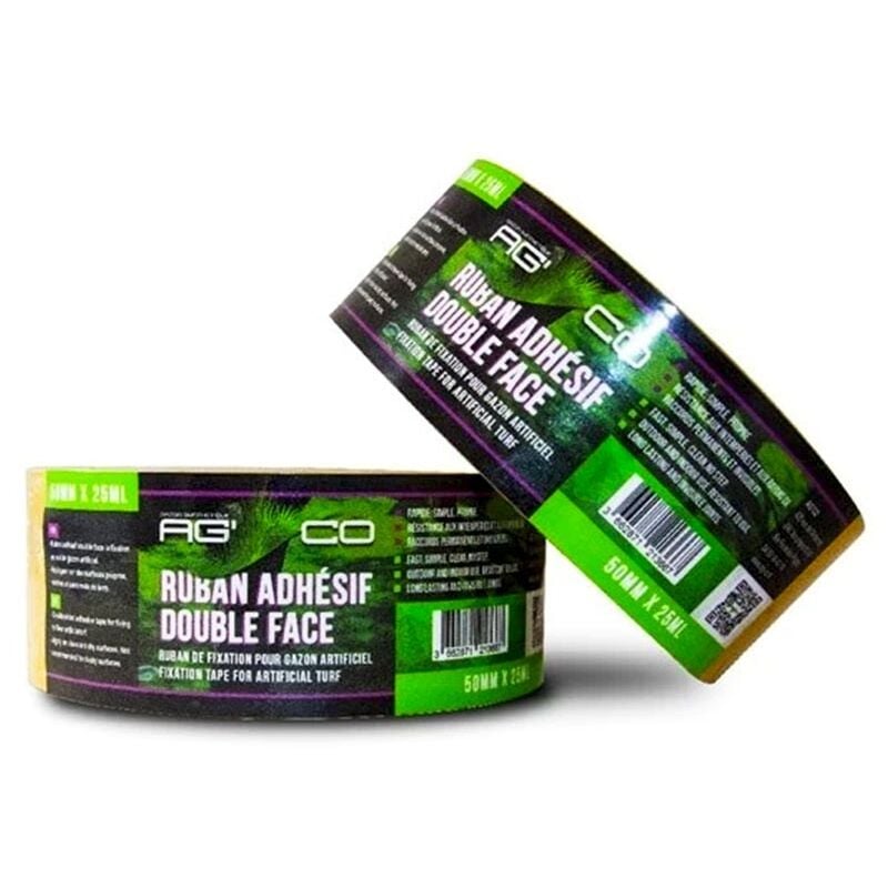 Agco - Lot de 5 Bandes double face 10M collage pro renforcés