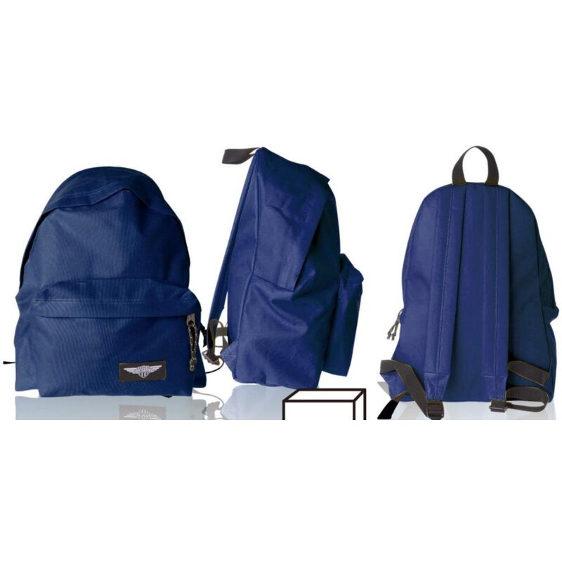 

Mp mochila eco grande 43x35x24cm cremallera azul marino