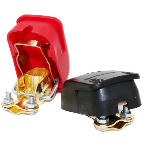 MP69011 Conector rápido para batería de coche, camión o embarcación, rojo y negro, dos unidades