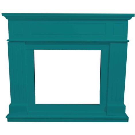 Mpc Cornice Camino Pienza Turchese Blu Turchese Cornice Caminetti Pienza Blu Turchese Struttura In Legno Mdf Di Facile Montaggio