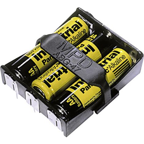 MPD BA3AAPC-UL94V-0 Portabatteria 3x Stilo (AA) Terminali a saldare (L x L x A) 58 x 48 x 16 mm