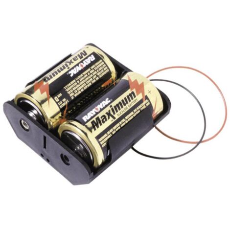 MPD BH2DW Portabatteria 2x Torcia (D) Cavo (L x L x A) 71 x 71 x 31 mm