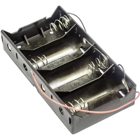 MPD BH4DW Portabatteria 4x Torcia (D) Cavo (L x L x A) 138 x 72 x 29 mm