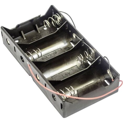 MPD BH4DW Support de pile 4x LR20 (D) raccordement par fils (L x l x H) 138 x 72 x 29 mm X772701