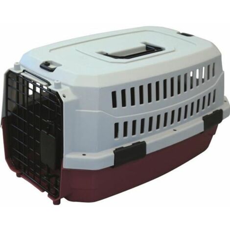 MPETS VIAGGIO TRANSPORTBOX FÜR HUNDE BORDEAUX/GRAU, GRÖßE M