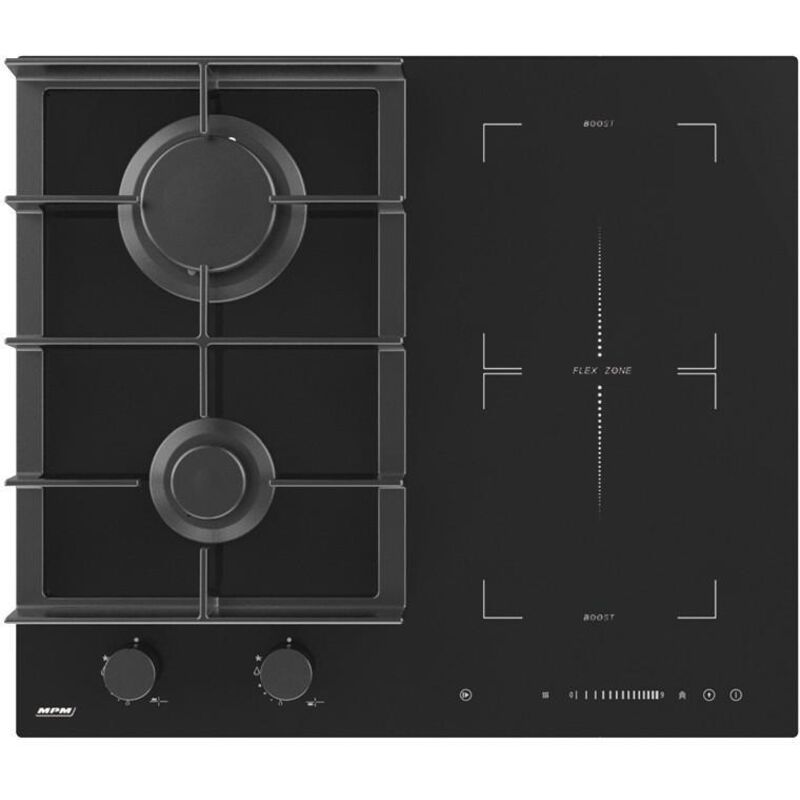 Table de cuisson gaz 60 cm – 2 brûleurs 3.4 kW – Plaques à induction 3500 W – Sécurité enfants et protection démarrage accidentel – MPM - 60-IMG-22