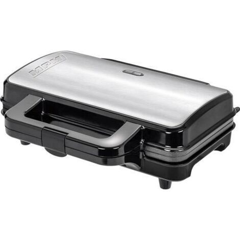 MPM MGO-20M Waffeliera elettrica nera e argento