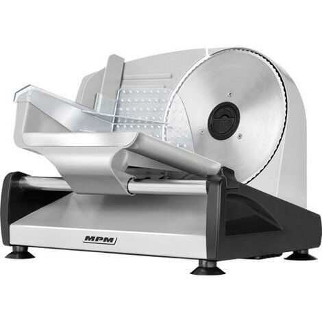 MPM MKR-04M Cortafiambres de acero inoxidable semi-profesional, grosor de corte ajustable 15mm, disco corte 19 cm, 150 W