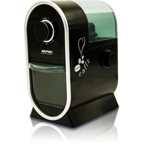 MPM MMK-05 Moulin à Café Professionnel, Meules en Acier, 17 Réglages de Mouture, Café 60g/m 100W Noir