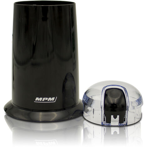 MPM MMK-07/C Molinillo Café Eléctrico, Picador Multiusos,Especias, Semillas, 40g Café, Cuchillas Acero Inox. 140W Negro