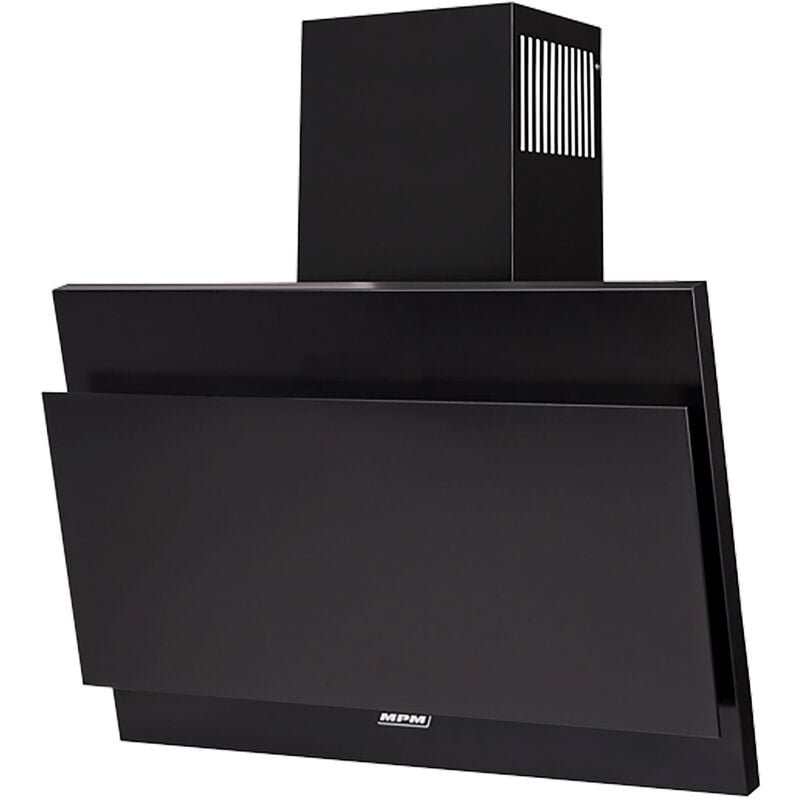 MPM - 60-OM-43 Hotte Aspirante Décorative 60cm Cuisine Extraction / Recirculation Air, Moderne Noir