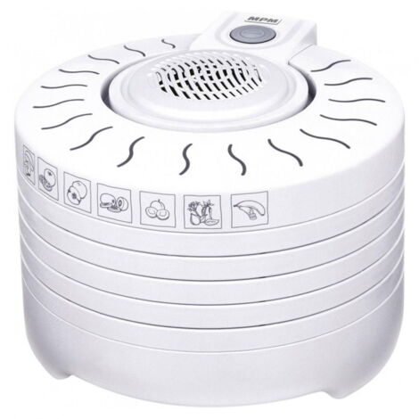 MPM MSG-01 Lebensmittel-Dehydrator 5 Fächer, Obst- und Gemüse-Dehydrator 250 W, Silber