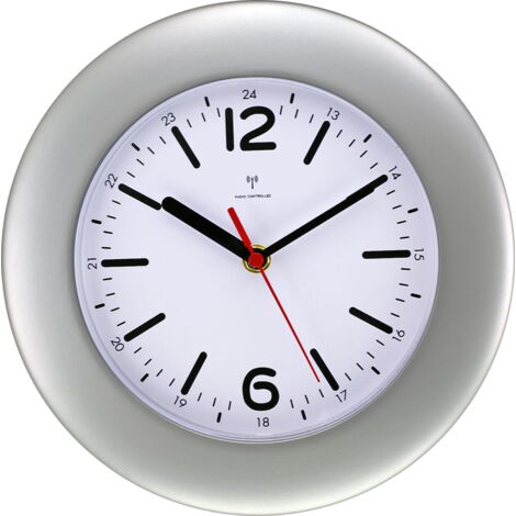MPM Quality E01 silberne Wanduhr