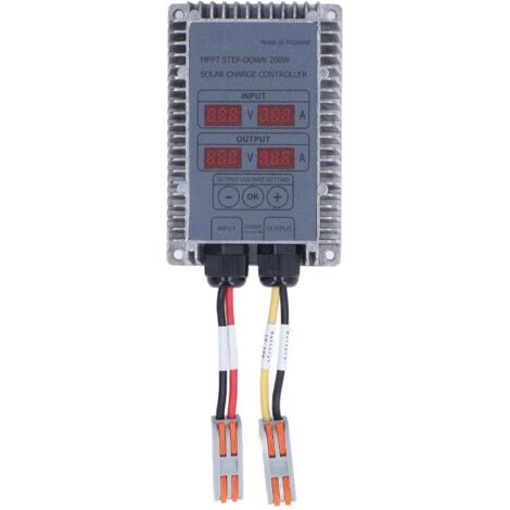 MPPT-Solarladeregler, hocheffizienter LCD-Solarbatterieregler mit intelligenter Ladefunktion, einstellbarer MPPT-Abwärtswandler, Panel-Batterieregler (200 W)