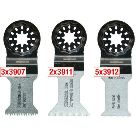 MPS - Juego de 10 hojas de sierra oscilantes para madera y metal 3900-SET 1