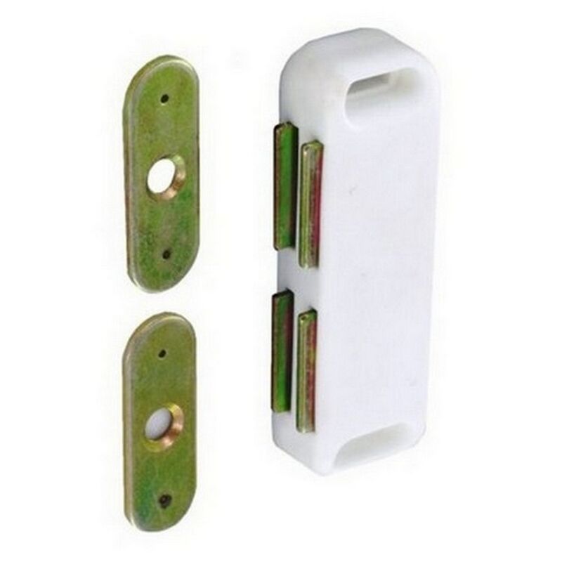 B5435 Twin Magnetic Catch White 65mm (Loose) - Securit