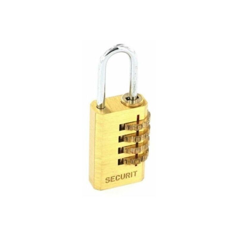 Securit - Resettable Code Lock Brass 20mm - S1192