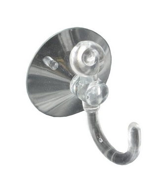 Securit - S6367 Suction Hook Clear 25mm Pack Of 3