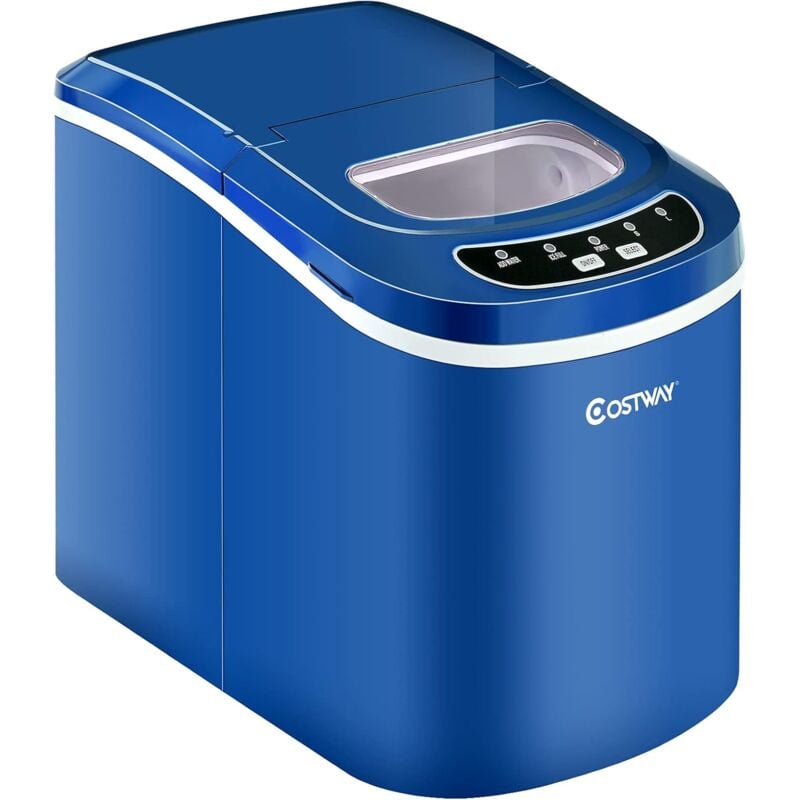 

Costway - Máquina para Hacer Hielo Máquina de Cubitos de Hielo con Cuchara (2 Tamaños de Cubitos de Hielo, 12 kg en 24 Horas) (Azul Oscuro)