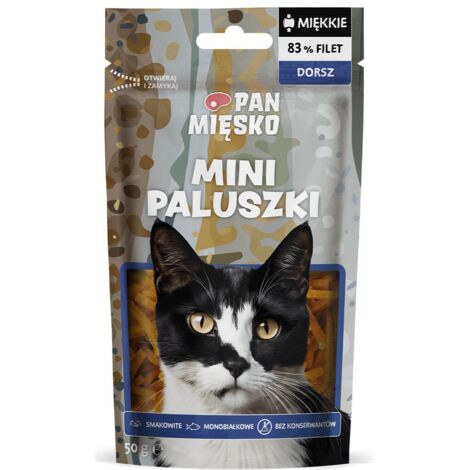 Mr. Meat  Premios para gatos - Mini palitos blandos  Bacalao 50 g