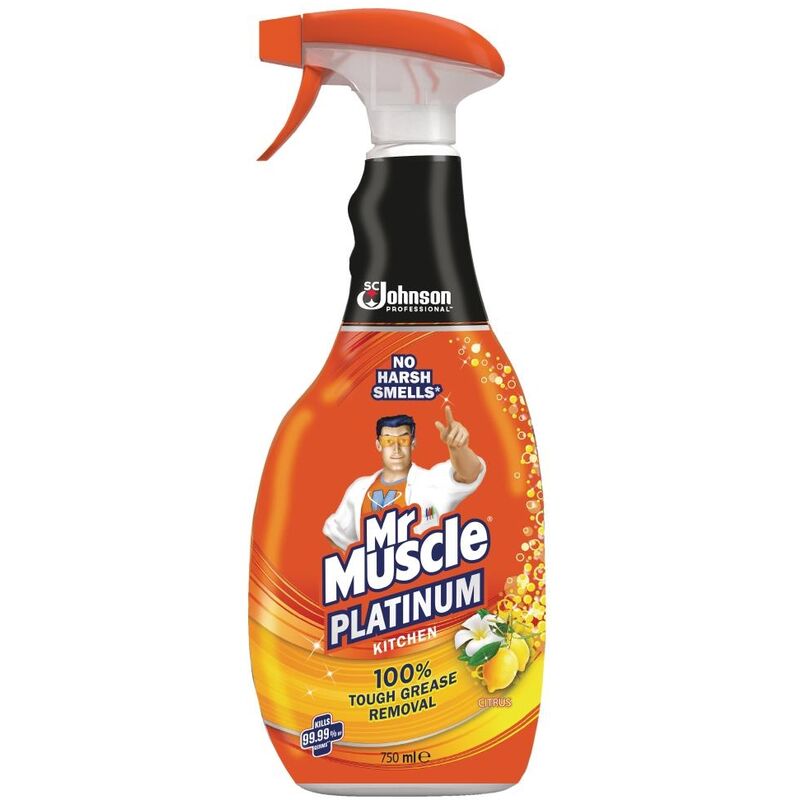 Lemon Fresh Kitchen Cleaner and Sanitiser Ready To Use 750ml - GH492 - Mr Muscle